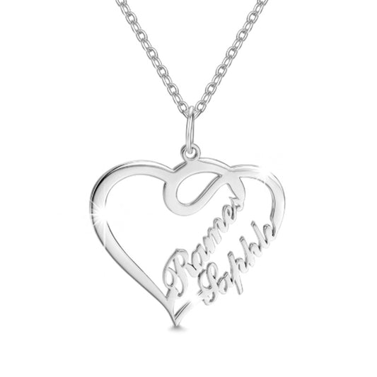 "Entwined Hearts" Personalized Necklace