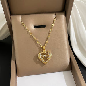 Layla Love Heart Phoenix Pendant Necklace
