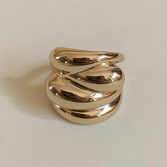 Sona Gold Ring Twisted Luxe Statement Ring