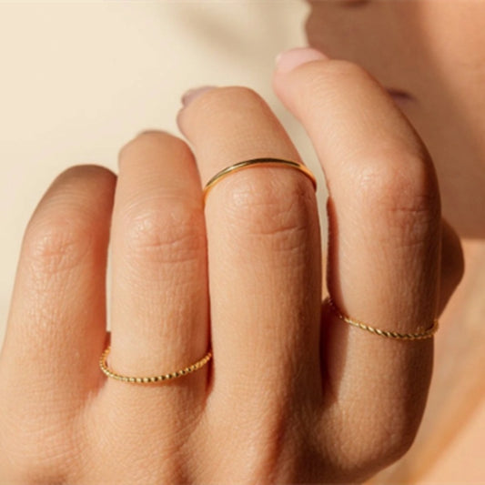 Delicate Trio Stacking Rings