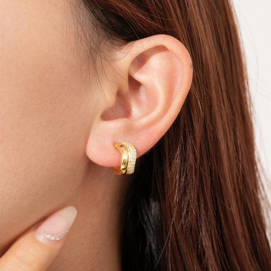 Isabelle Geometric Hoop S925 Sterling Silver Earring