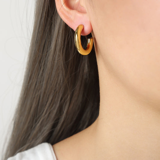 Olivia 18K Gold Hoop Earrings