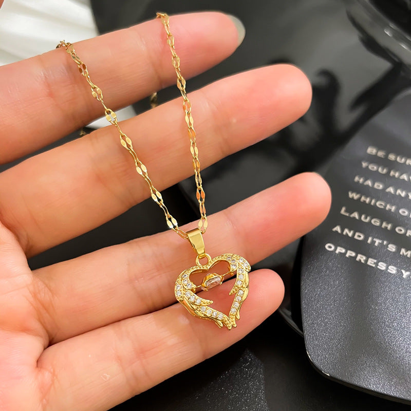 Layla Love Heart Phoenix Pendant Necklace